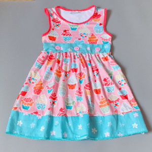 Boutique Birthday Cupcake Pink Sleeveless Dress